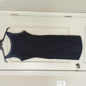 Navy blue dress with sequin Size 16